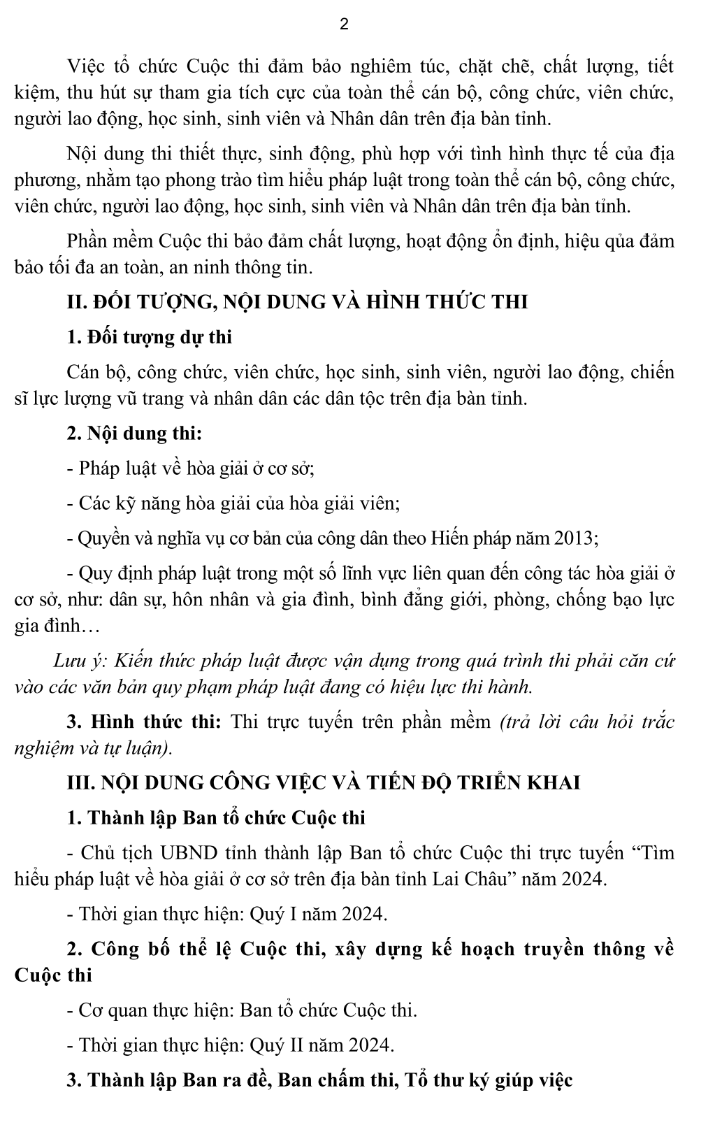 kế hoạch cuộc thi trực tuyến 01